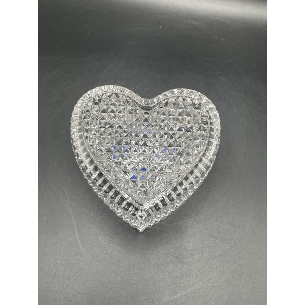 VTG Studio Nova Crystal "LOVING" 2 Pc Covered Heart Shaped Trinket Box